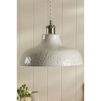 Pussywillow Ceiling Pendant Light In Antique Brass Finish With White Ceramic Shade LA3756622-Q