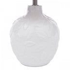 Redhall White Ceramic Table With Cream Linen Shade LA3756521-Q