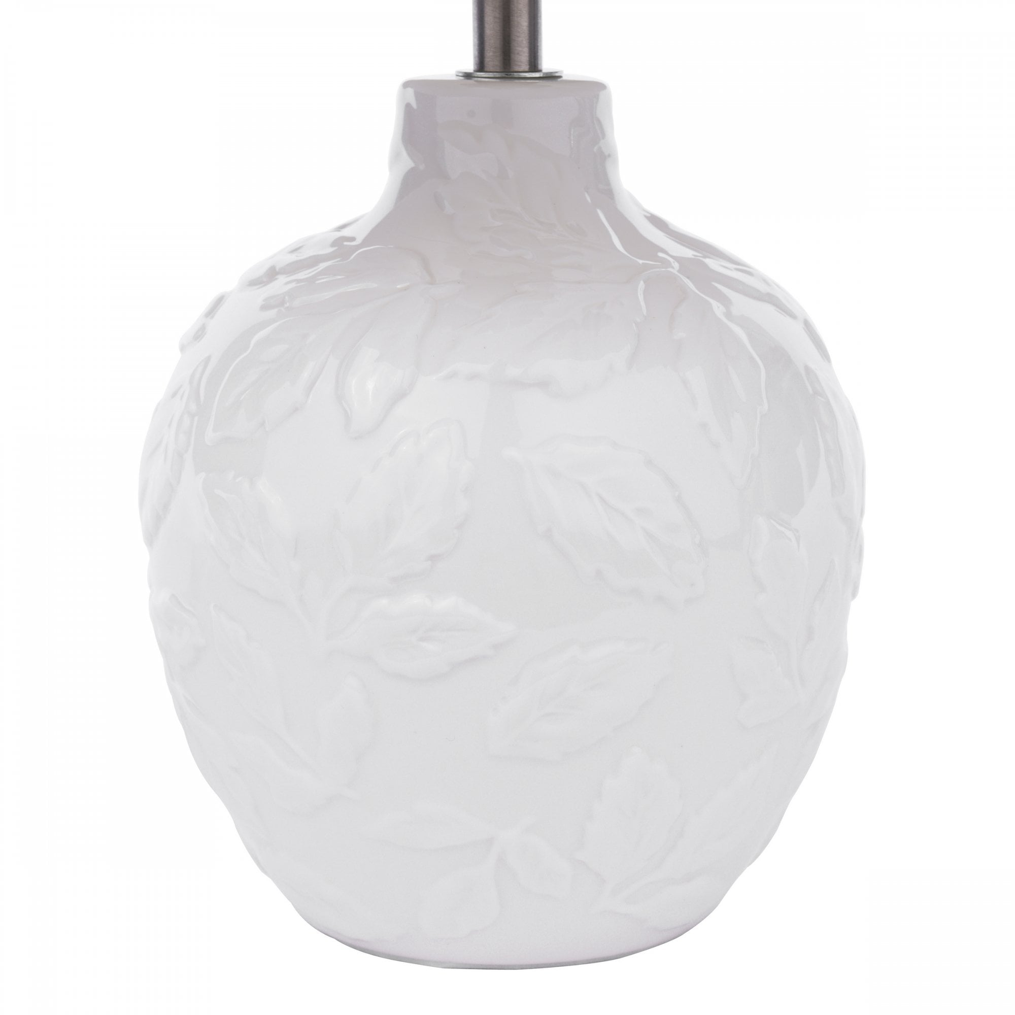 Redhall White Ceramic Table With Cream Linen Shade LA3756521-Q
