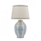 Stannard Elegant Blue Ceramic Table Lamp With Natural Faux Silk Shade LA3756620-Q
