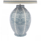 Stannard Elegant Blue Ceramic Table Lamp With Natural Faux Silk Shade LA3756620-Q