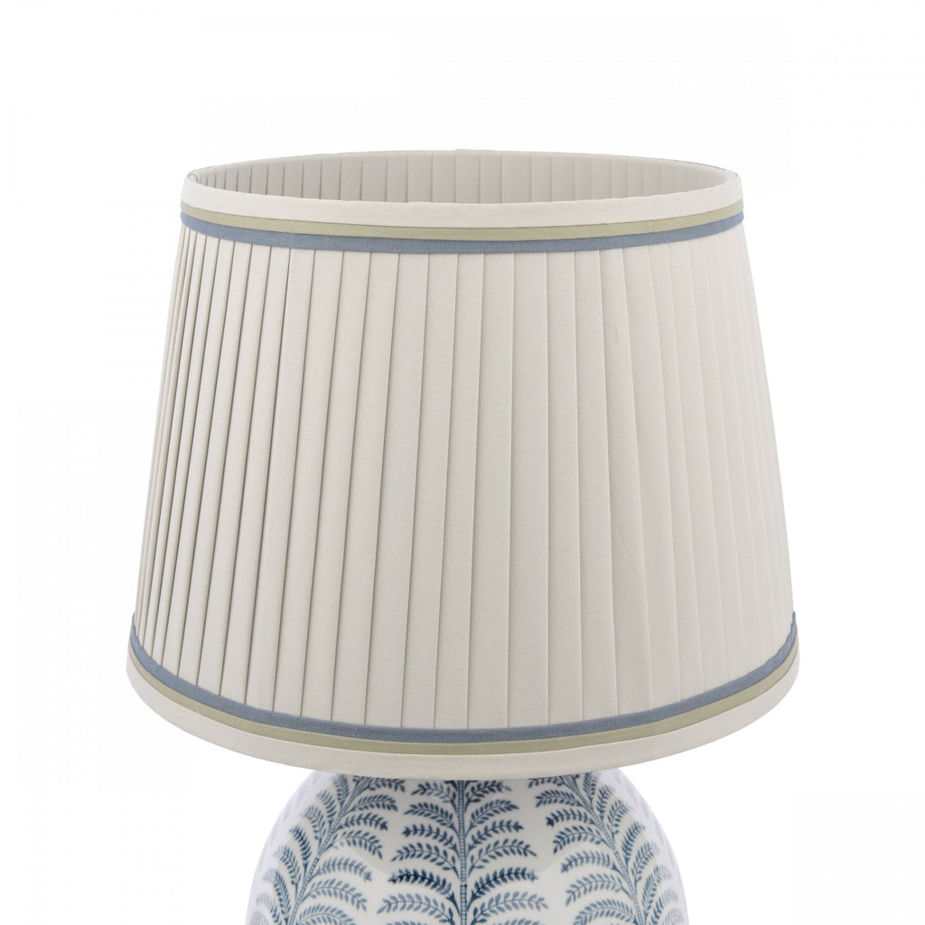 Stannard Elegant Blue Ceramic Table Lamp With Natural Faux Silk Shade LA3756620-Q