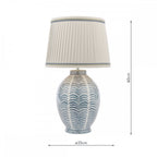 Stannard Elegant Blue Ceramic Table Lamp With Natural Faux Silk Shade LA3756620-Q