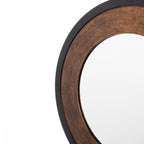 Cara Mirror Round Mirror In Mottled Bronze And Black Finish 60cm LA3756562-Q