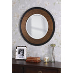 Cara Mirror Round Mirror In Mottled Bronze And Black Finish 60cm LA3756562-Q