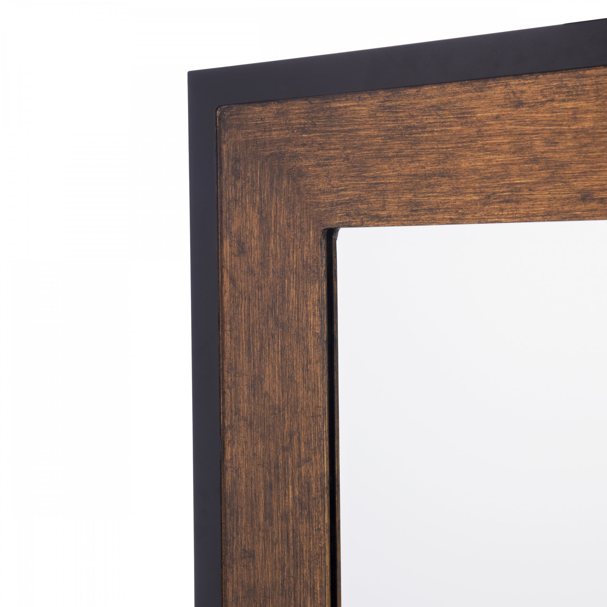 Cara Rectangular Mirror In Mottled Bronze And Black Finish 93x73cm LA3756563-Q