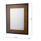 Cara Rectangular Mirror In Mottled Bronze And Black Finish 93x73cm LA3756563-Q