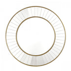 Clemence Round Mirror In Gold Leaf Finish 80cm LA3756121-Q
