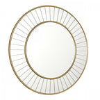 Clemence Round Mirror In Gold Leaf Finish 80cm LA3756121-Q