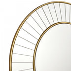 Clemence Round Mirror In Gold Leaf Finish 80cm LA3756121-Q