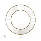 Clemence Round Mirror In Gold Leaf Finish 80cm LA3756121-Q