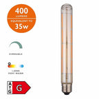 Vintage Dimmable Edison Screw LED Long Tube Lamp 6W 400LM 1800K