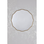 Medora Contemporary Round Mirror In Matt Gold Finish LA3756500-Q