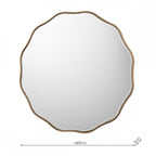 Medora Contemporary Round Mirror In Matt Gold Finish LA3756500-Q