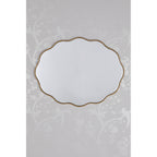 Medora Contemporary Oval Mirror In Matt Gold Finish LA3756499-Q
