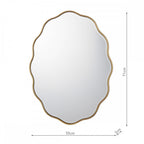Medora Contemporary Oval Mirror In Matt Gold Finish LA3756499-Q