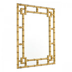 Shawford Rectangle Bamboo Mirror In Gold Finish LA3756030-Q