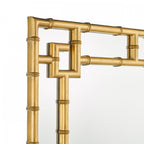 Shawford Rectangle Bamboo Mirror In Gold Finish LA3756030-Q