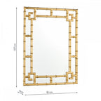 Shawford Rectangle Bamboo Mirror In Gold Finish LA3756030-Q
