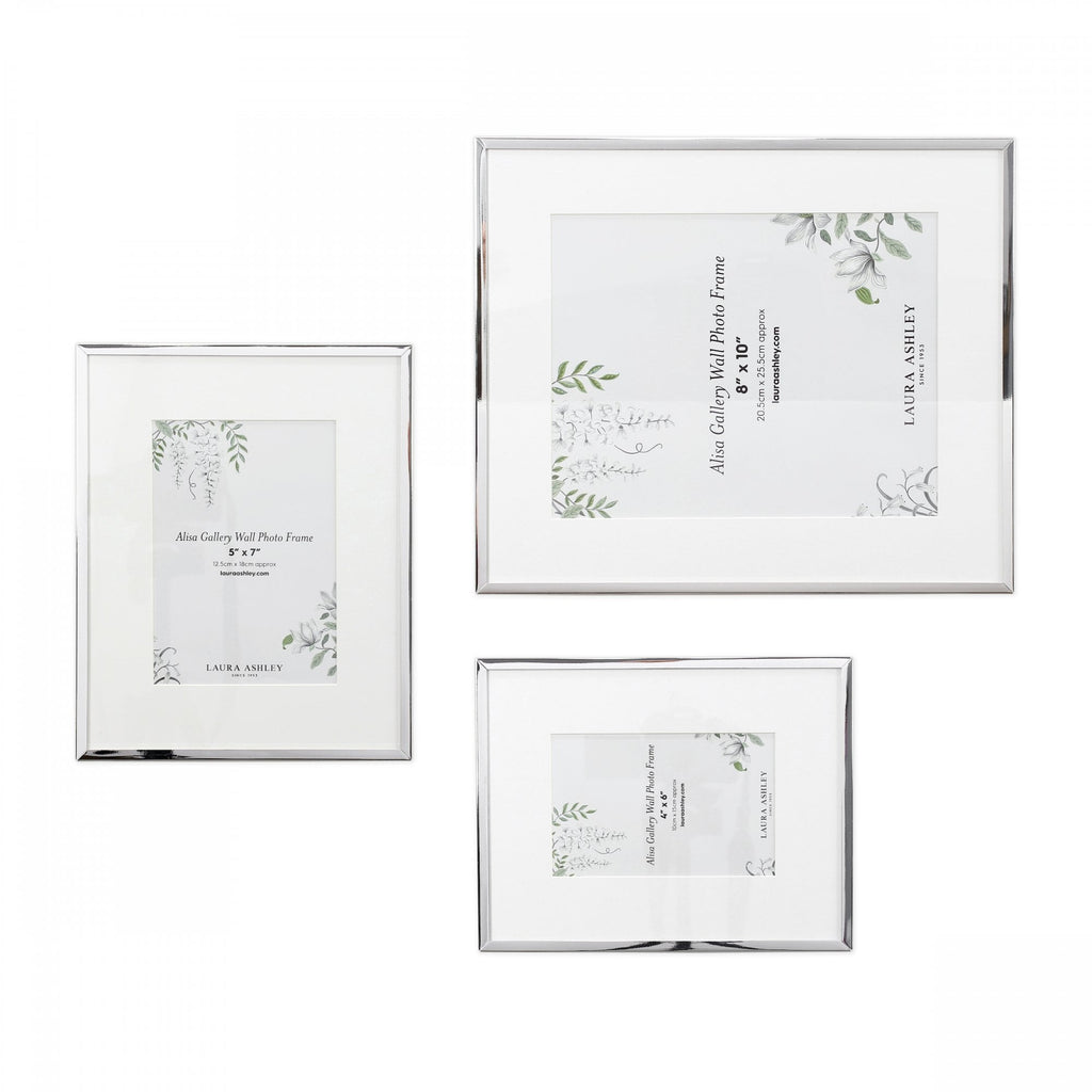 Alisa Set Of 3 Photo Frames In Polished Silver Finish LA3756483-Q