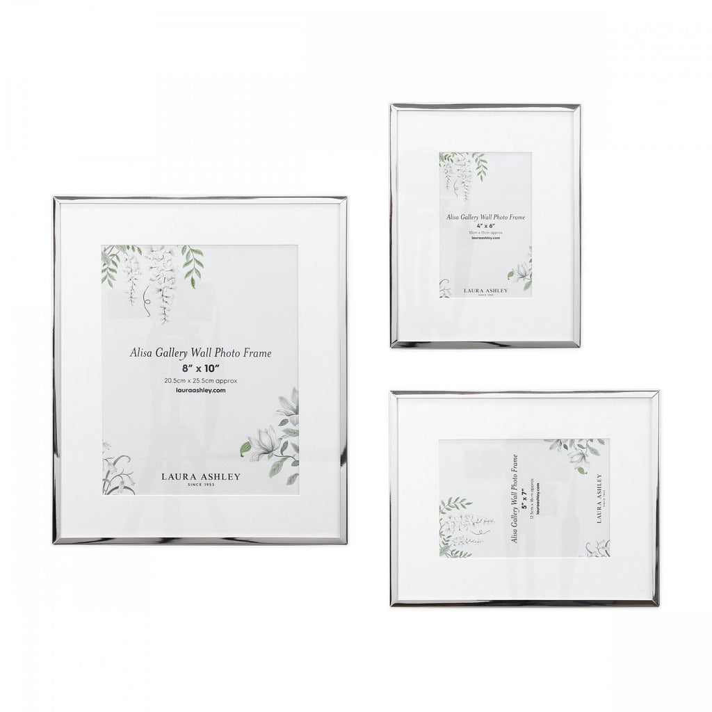 Alisa Set Of 3 Photo Frames In Polished Silver Finish LA3756483-Q