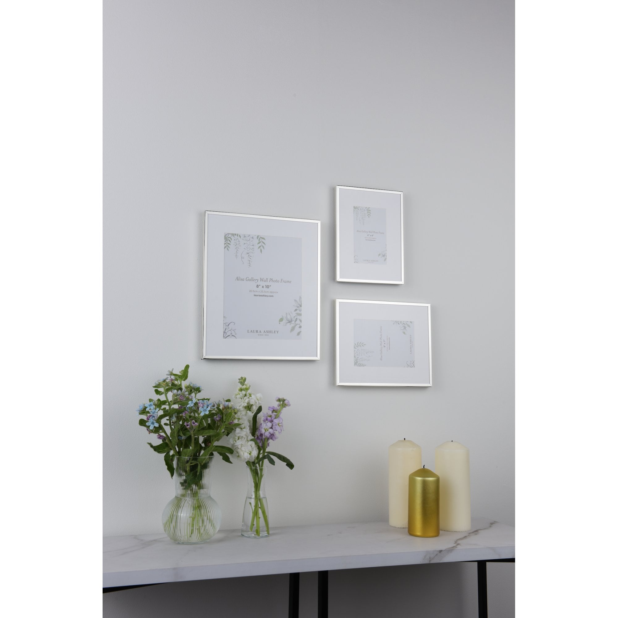 Alisa Set Of 3 Photo Frames In Polished Silver Finish LA3756483-Q