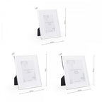 Alisa Set Of 3 Photo Frames In Polished Silver Finish LA3756483-Q