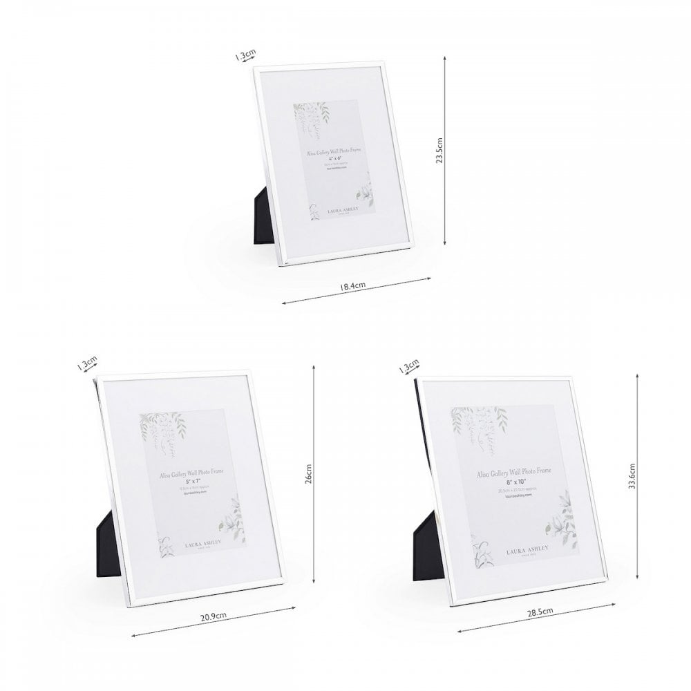 Alisa Set Of 3 Photo Frames In Polished Silver Finish LA3756483-Q