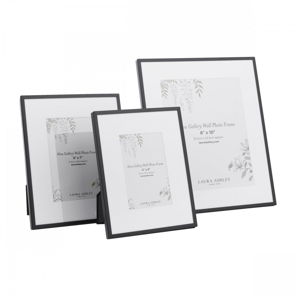 Alisa Set Of 3 Photo Frames In Matt Black Finish LA3756482-Q
