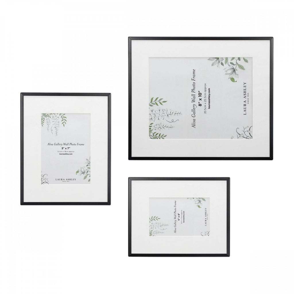 Alisa Set Of 3 Photo Frames In Matt Black Finish LA3756482-Q