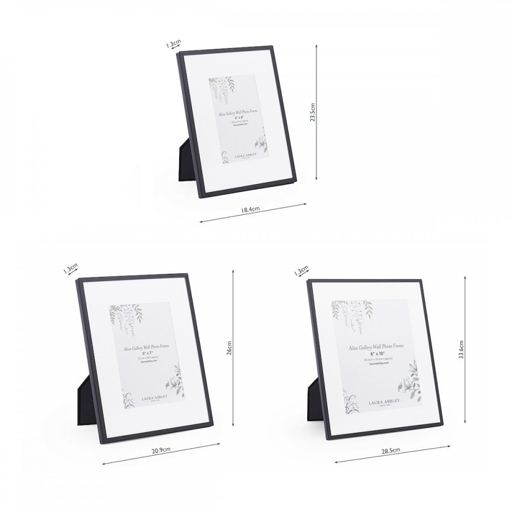 Alisa Set Of 3 Photo Frames In Matt Black Finish LA3756482-Q