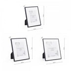 Alisa Set Of 3 Photo Frames In Matt Black Finish LA3756482-Q