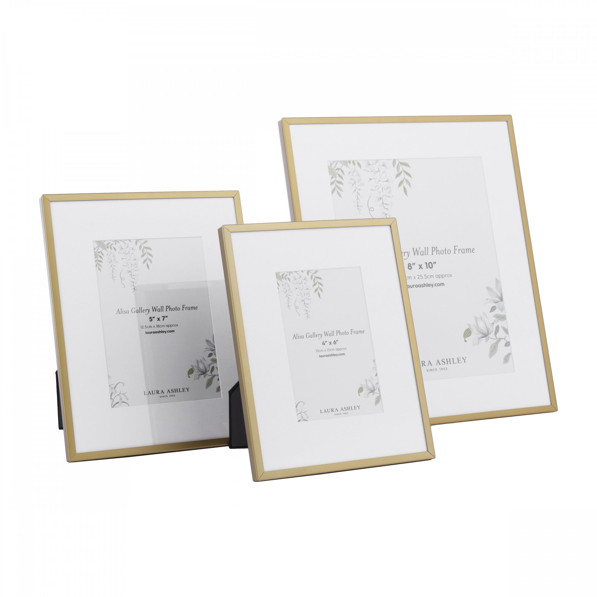Alisa Set Of 3 Photo Frames In Polished Gold Finish LA3756481-Q