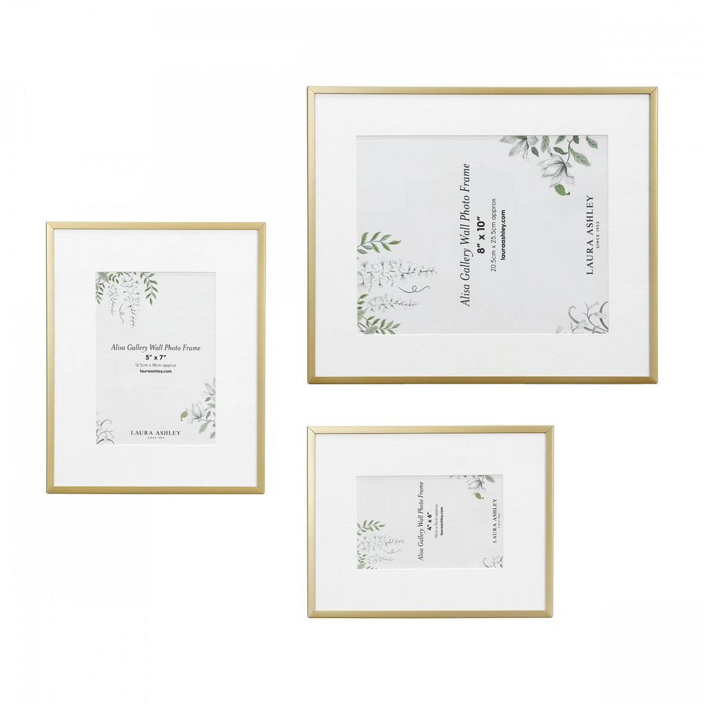 Alisa Set Of 3 Photo Frames In Polished Gold Finish LA3756481-Q