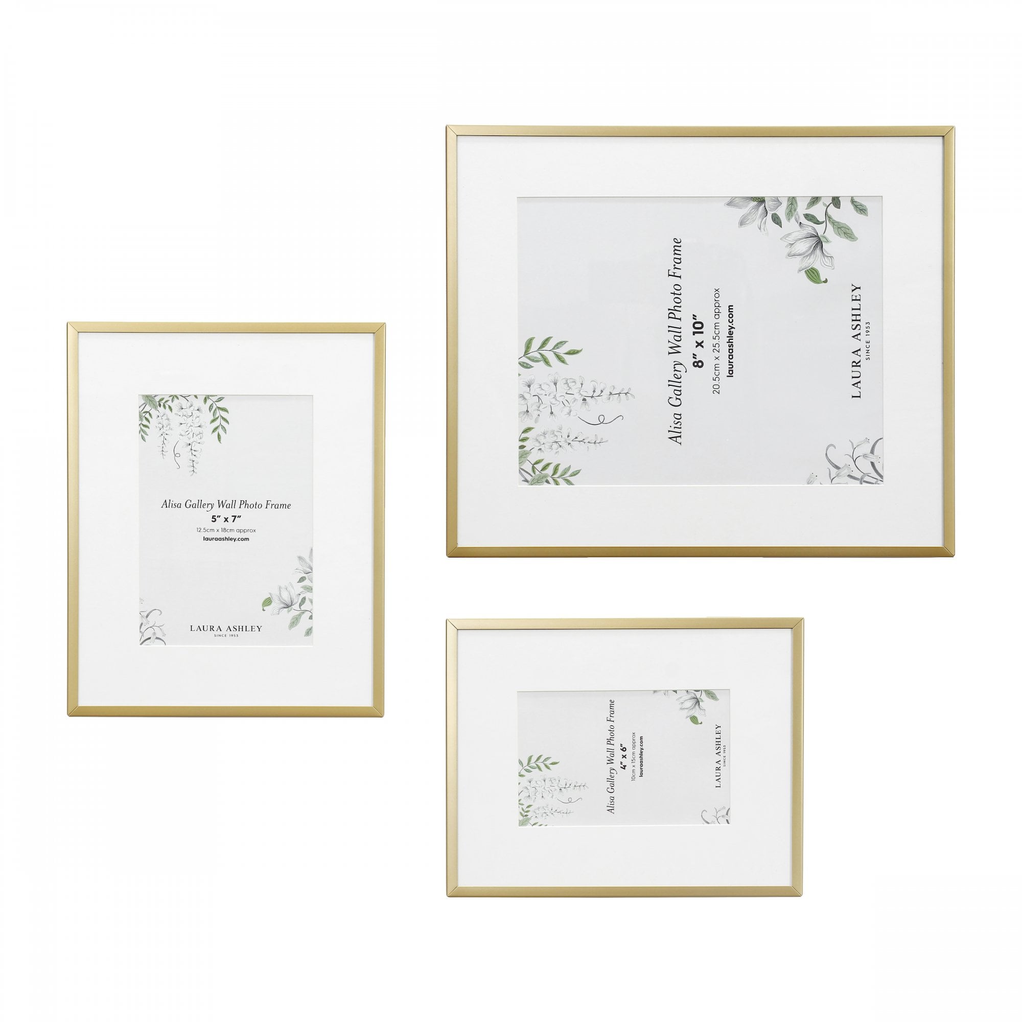 Alisa Set Of 3 Photo Frames In Polished Gold Finish LA3756481-Q