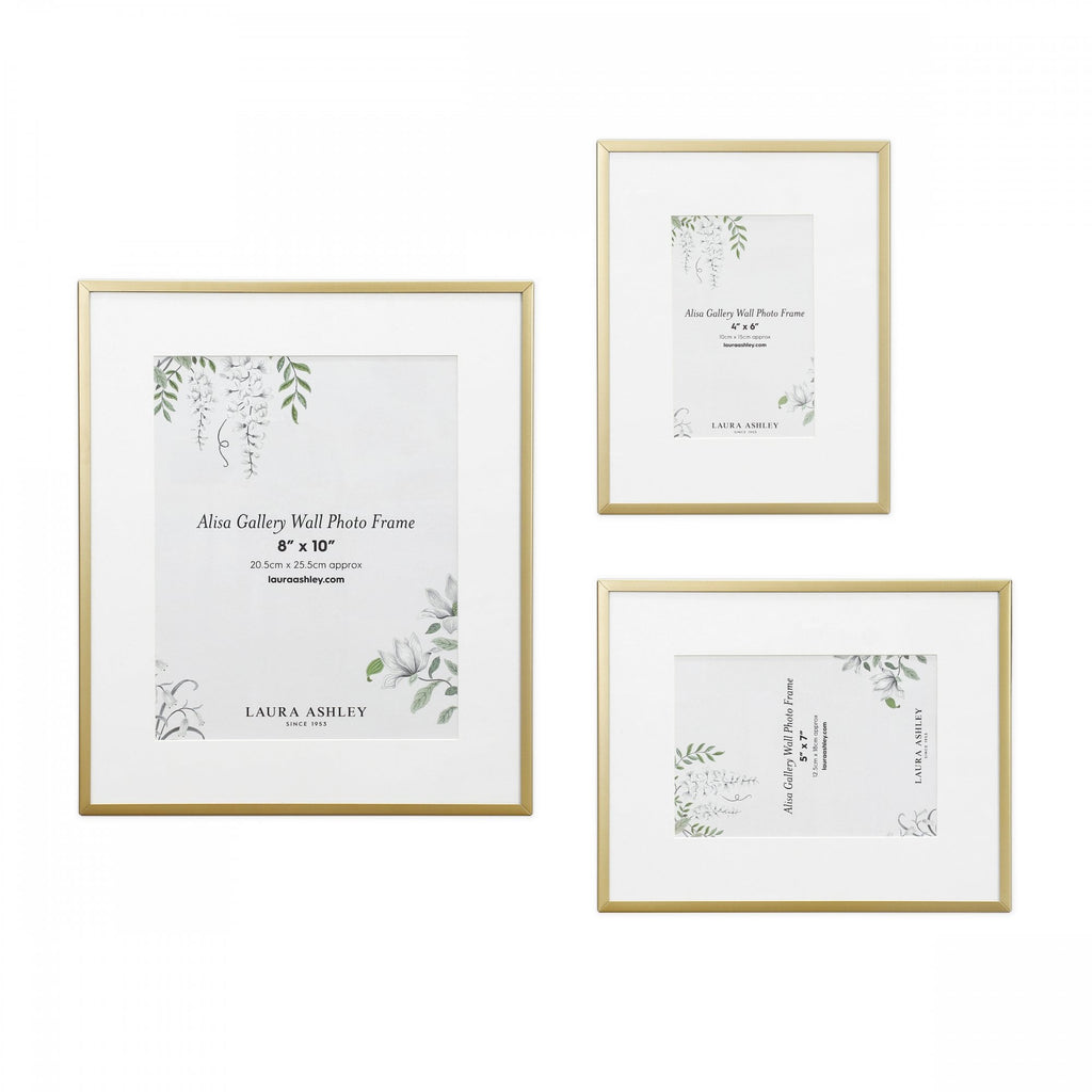 Alisa Set Of 3 Photo Frames In Polished Gold Finish LA3756481-Q