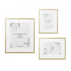 Alisa Set Of 3 Photo Frames In Polished Gold Finish LA3756481-Q