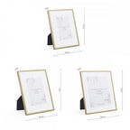 Alisa Set Of 3 Photo Frames In Polished Gold Finish LA3756481-Q