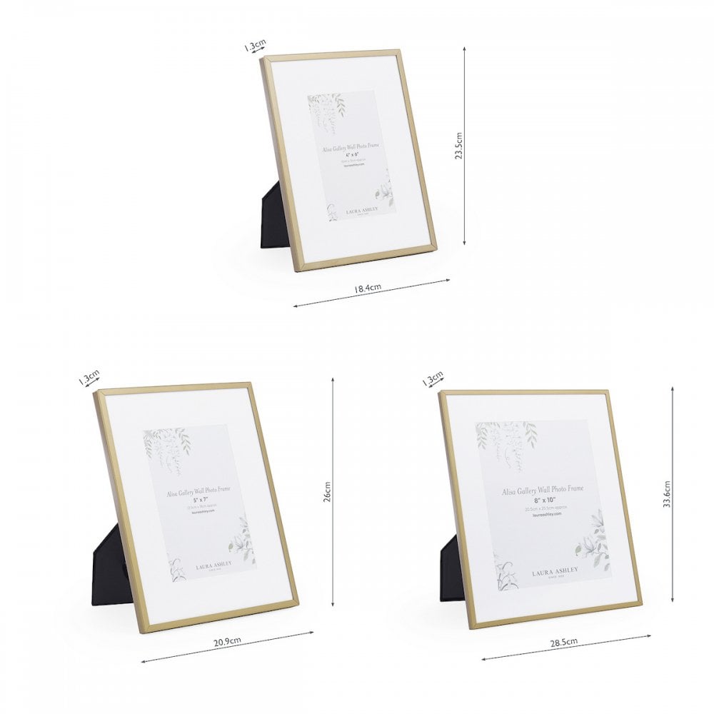 Alisa Set Of 3 Photo Frames In Polished Gold Finish LA3756481-Q