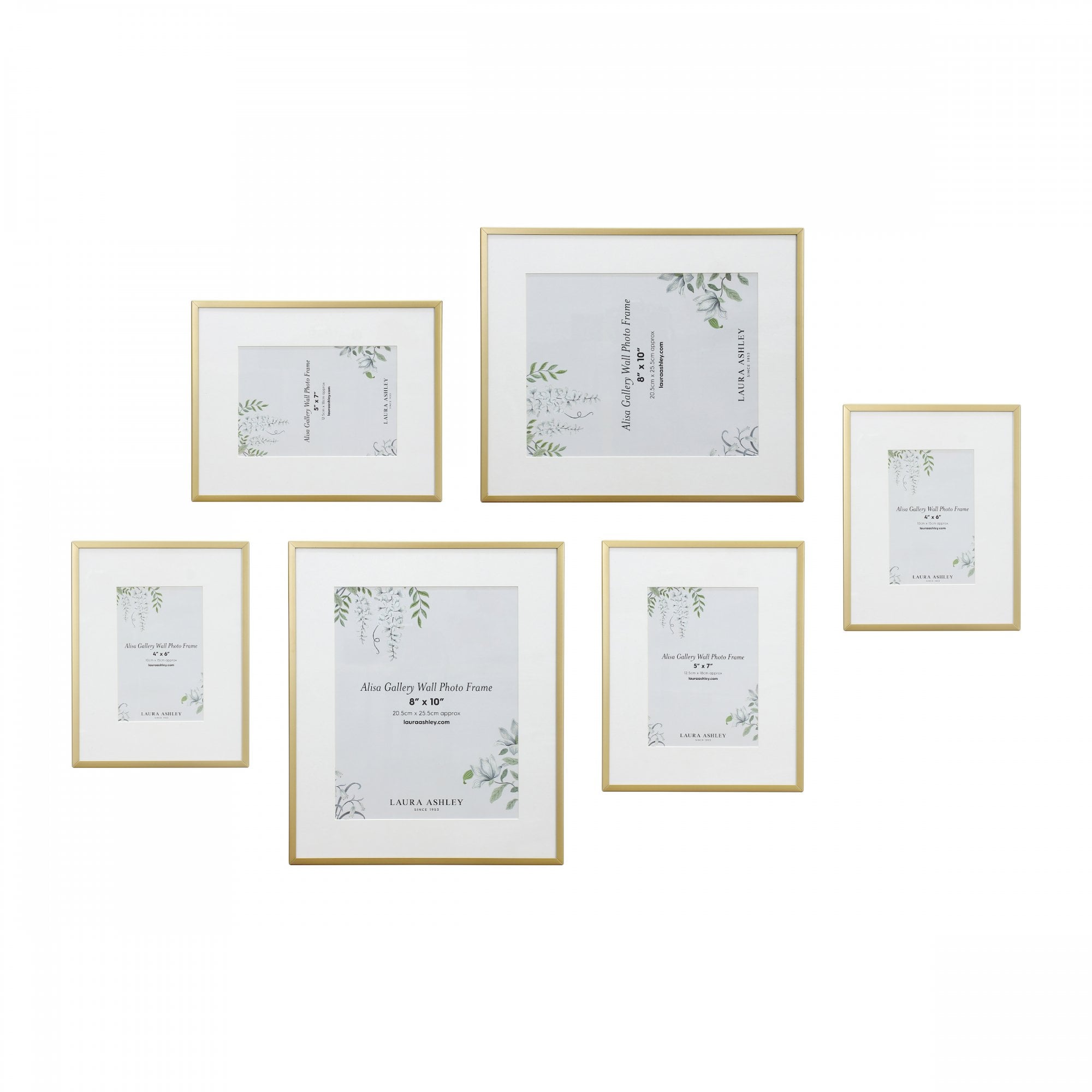 Alisa Set Of 6 Photo Frames In Polished Gold Finish LA3756548-Q