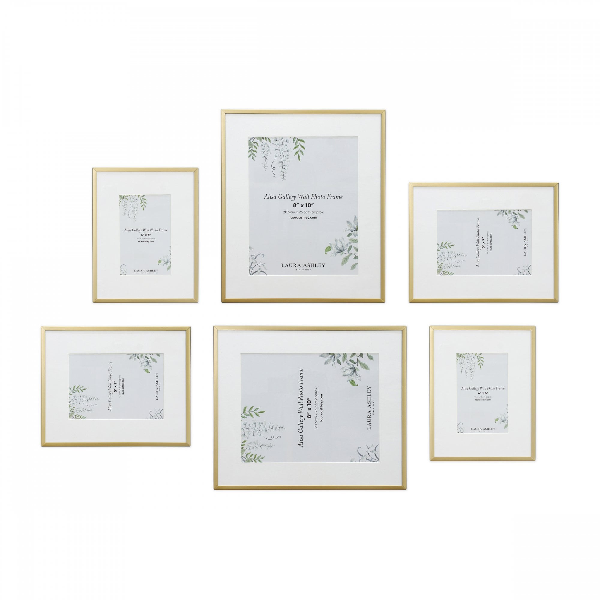 Alisa Set Of 6 Photo Frames In Polished Gold Finish LA3756548-Q
