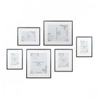 Alisa Set Of 6 Photo Frames In Matt Black Finish LA3756547-Q