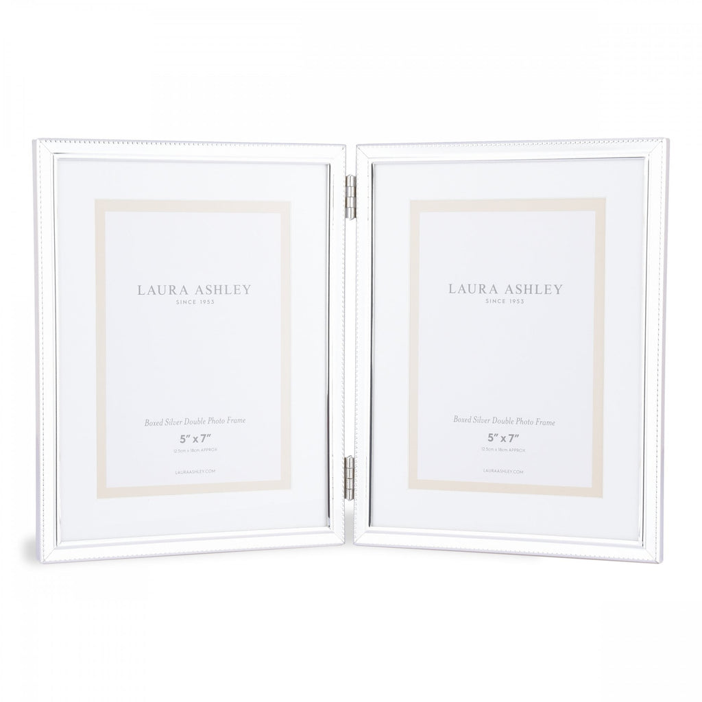 Boxed Doubled Photo Frame Polished Silver 5x7 inch LA3724609-Q