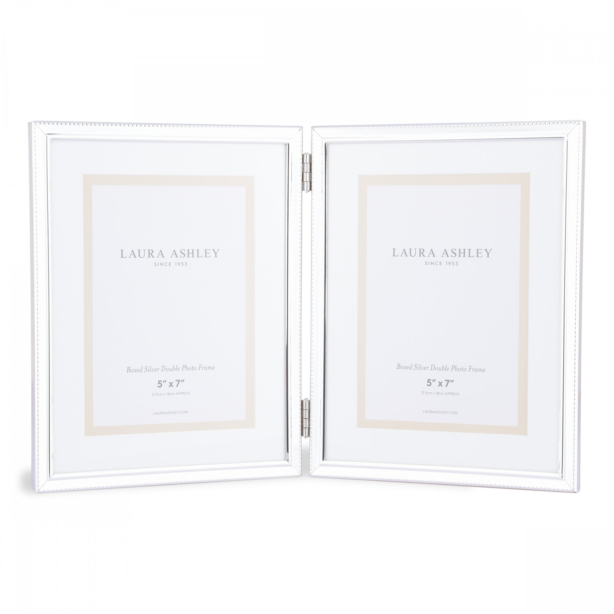 Boxed Doubled Photo Frame Polished Silver 5x7 inch LA3724609-Q