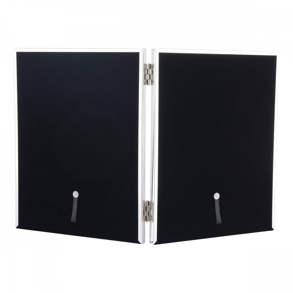 Boxed Doubled Photo Frame Polished Silver 5x7 inch LA3724609-Q