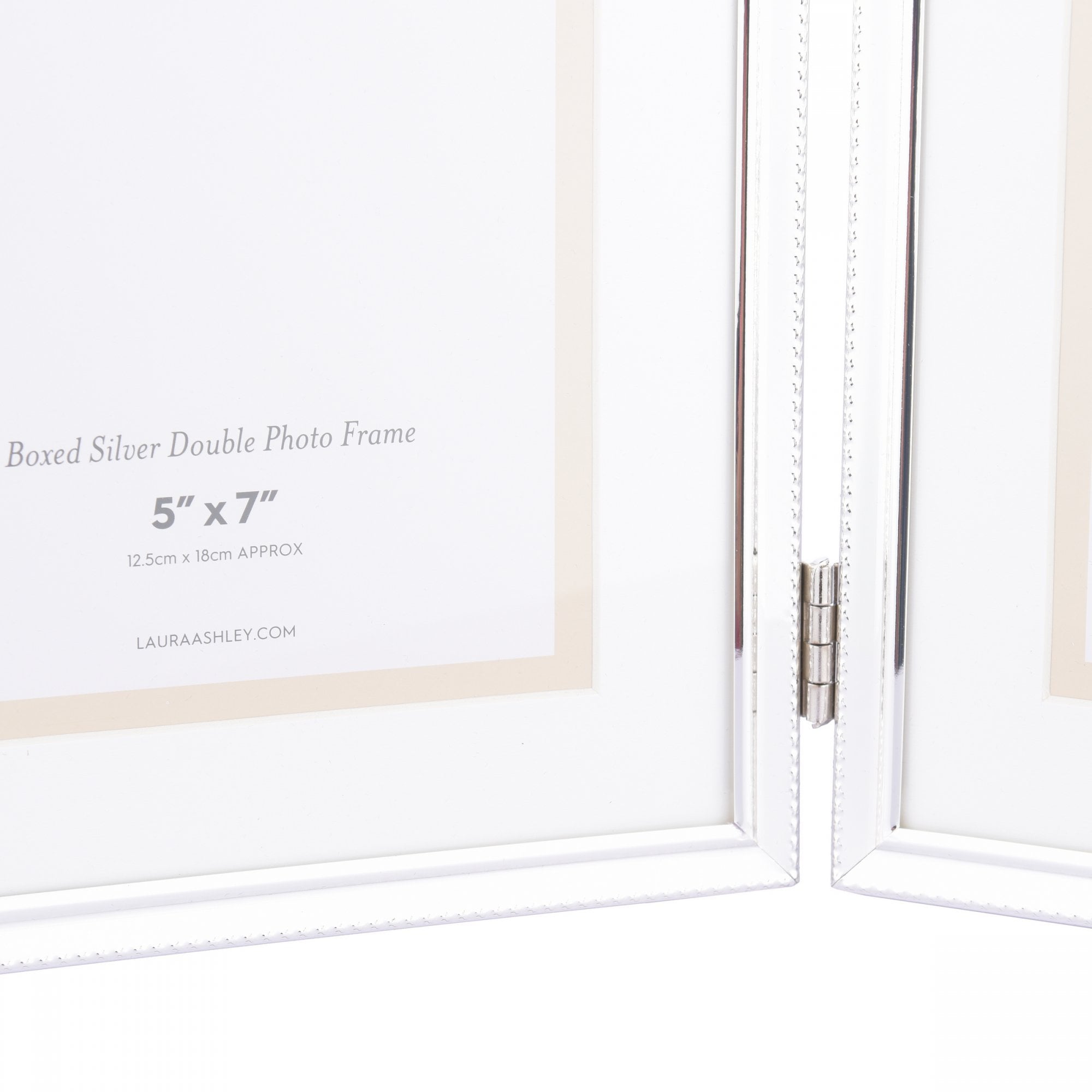 Boxed Doubled Photo Frame Polished Silver 5x7 inch LA3724609-Q