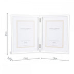 Boxed Doubled Photo Frame Polished Silver 5x7 inch LA3724609-Q