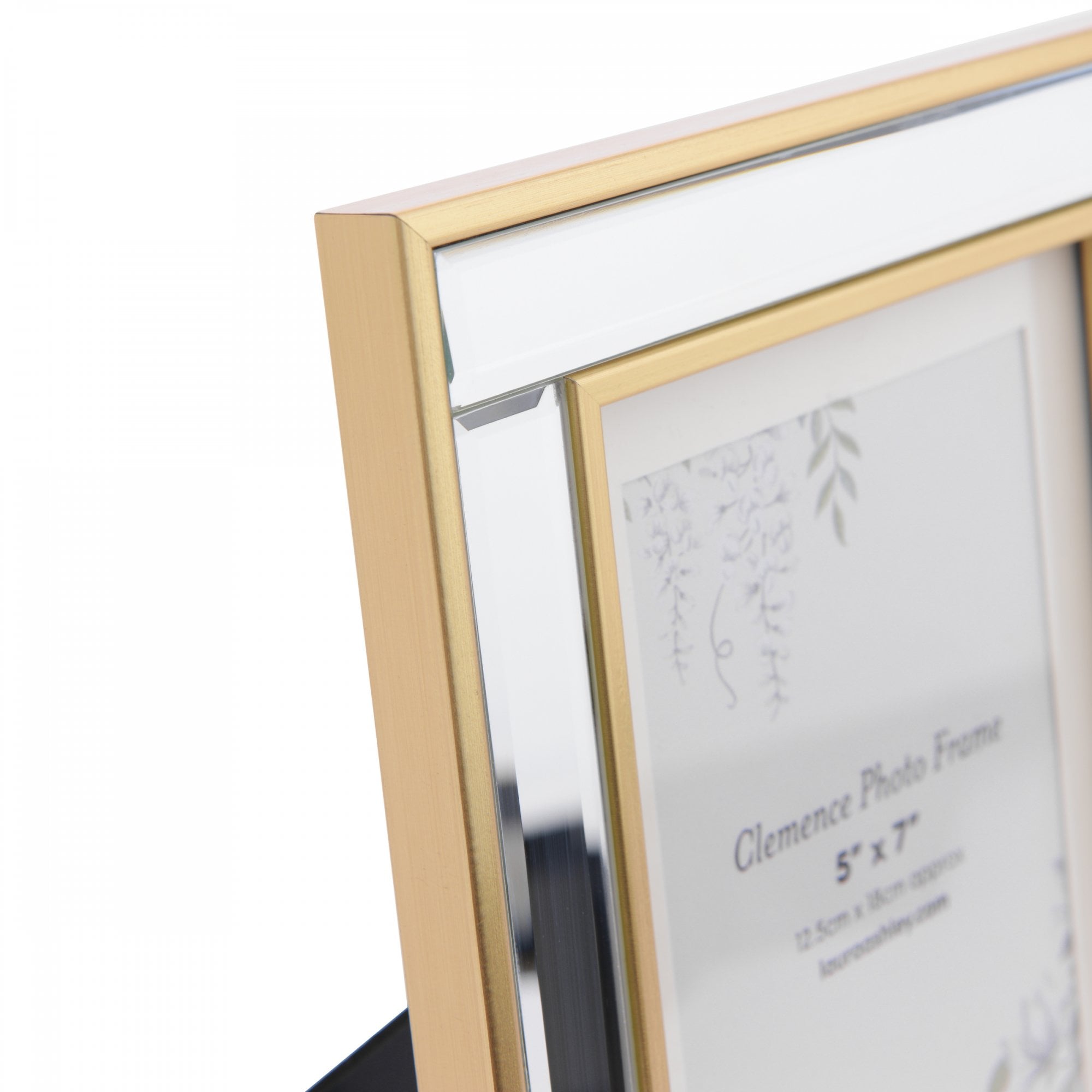 Clemence Photo Frame With Mirror Detailing And Gold Leaf Finish LA3756603-Q