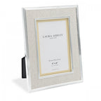 Harrison Photo Frame In Silver Finish With Natural Linen 4x6 LA3587031-Q