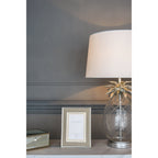Harrison Photo Frame In Silver Finish With Natural Linen 4x6 LA3587031-Q